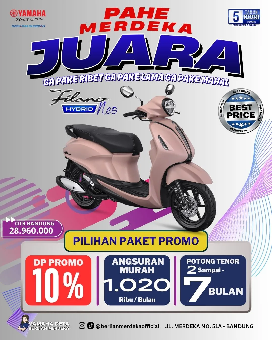 Foto penyerahan motor Yamaha oleh Budhipranata9344